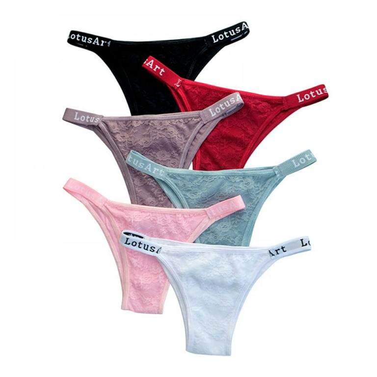 Jo & Bette 6 Pack Cotton Bikini Womens Underwear String Panties
