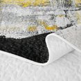 thumbnail image 5 of Erosebridal Contemporary Watercolor Art Twin Quilt Set, Black Gray White Gold Ombre Twin Coverlet Set, Black Reversible 2pcs 1 Bedspread and 1 Pillowcase, 5 of 7