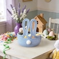 thumbnail image 5 of Easter Bunny Basket for Egg , Small Woven Cotton Rope Basket with Rabbit Ears & Tail, Kids Easter Baskets for Eggs, Baby Gift & Party Supplies, Holiday Decor, 5 of 7
