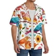 thumbnail image 2 of Kdxio Men'S Hawaiian Shirt For Men Short Sleeve Shirt Flowers Birds And Butterflies Summer Casual Holiday Beach Button Down T-Shirts, 2 of 5