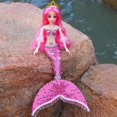 thumbnail image 1 of Rosa Lejiafen Tongle sirena princesa muñecas niños niñas juguetes agua jugando muñecas hechas a mano, 1 of 5