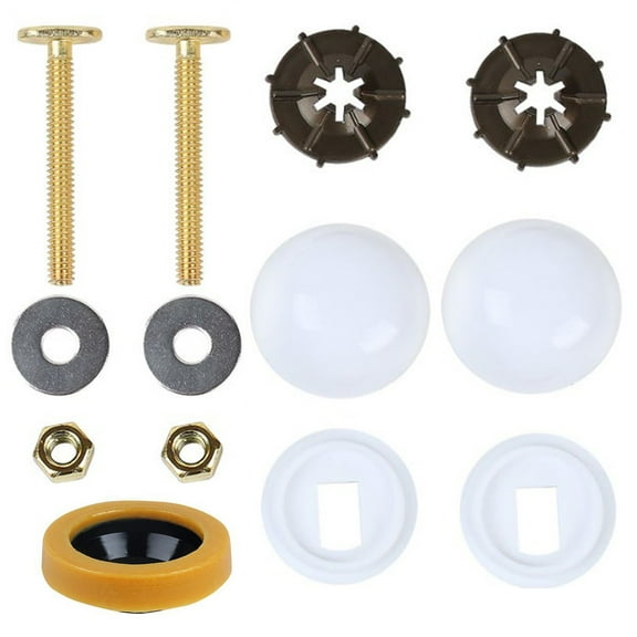 Toilet Wax Ring Kit with Brass Bolts - Easy DIY Installation & Leak-Free Seal!