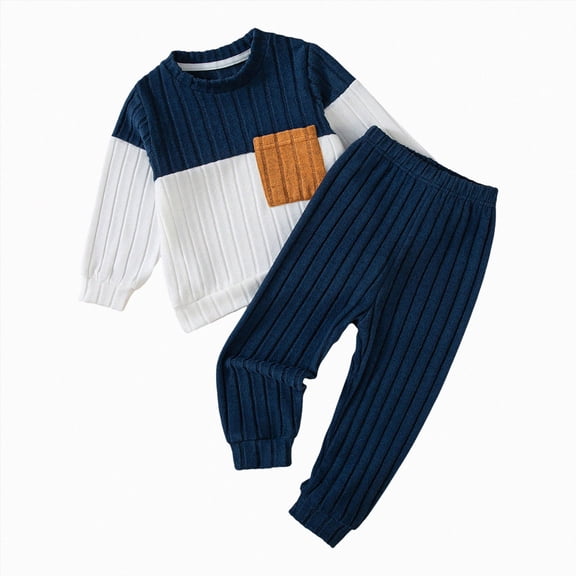 xaweyi Newborn Infant Baby Boy Outfits Long Sleeve Pullover Sweatshirt Toddler Boys Pants Clothes Set Fall Winter 2Pcs,Sizes 18-24 Months