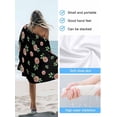 thumbnail image 5 of Beach Towels Quick Dry Absorbent Towels Floral Leaves on Black Background Sand Free Beach Towel for Pool Swimming Travel Vacation, Retro Pink Flowers Swim Towels, 5 of 7