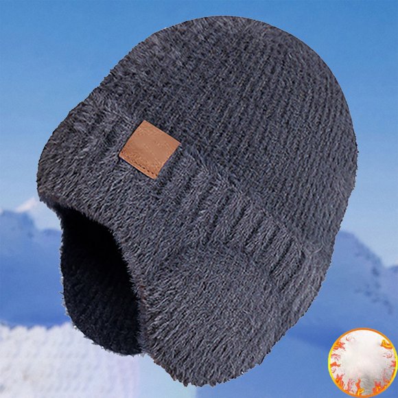Harpily Winter Warm Hat Children's Plush Knitted Wool Hat Cold Proof Ear Cover Head Cap