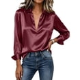thumbnail image 4 of Kezqiaxn Shirts for Women Pullover Long Sleeve Collared Dressy Summer Tops Business Work Blouses Plus Size Fashion, 4 of 9