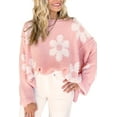 thumbnail image 6 of Women's Multicolour Pearl Beaded Floral Drop Shoulder Sweater, 6 of 7