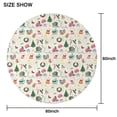 thumbnail image 6 of Beige Christmas Santa Pattern Round Tablecloth 60"x60",Wrinkle Wipeable Table Cloth for Kitchen Dining Room Picnic Patio Party, 6 of 6