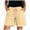 Beige, variant on GHIIYER Bermuda Shorts for Women with Pockets High Waist Cotton Linen Trousers Summer Beach Shorts Size M