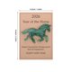 thumbnail image 2 of BESTYASH Tarjeta De Cumpleaños Caballo Verde Con Amuleto Suerte Para Año Nuevo Lunar, 2 of 6