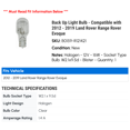 thumbnail image 2 of Back Up Light Bulb - Compatible with 2012 - 2019 Land Rover Range Rover Evoque 2013 2014 2015 2016 2017 2018, 2 of 2