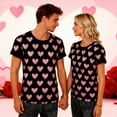 thumbnail image 3 of Busydd Womens T Shirts Fashion Love Heart Print Valentine's Day T Shirts for Women Casual Short Sleeve Round Neck Couple Summer Tops, 3 of 9