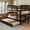 Espresso + Solid Wood, variant on [Luckynote]Full over Full Bunk Bed with Twin Size Trundle and Ladder -Espresso