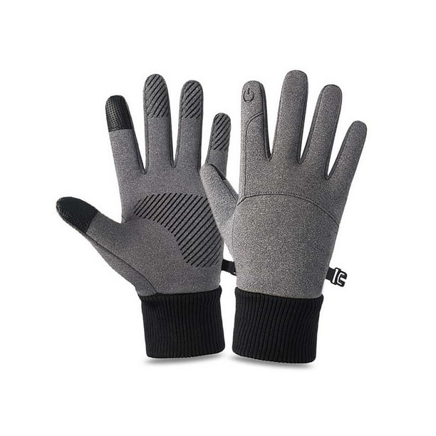 Guantes de invierno Minnieouse con pantalla táctil para hombre y mujer antideslizante cálido Gris SG