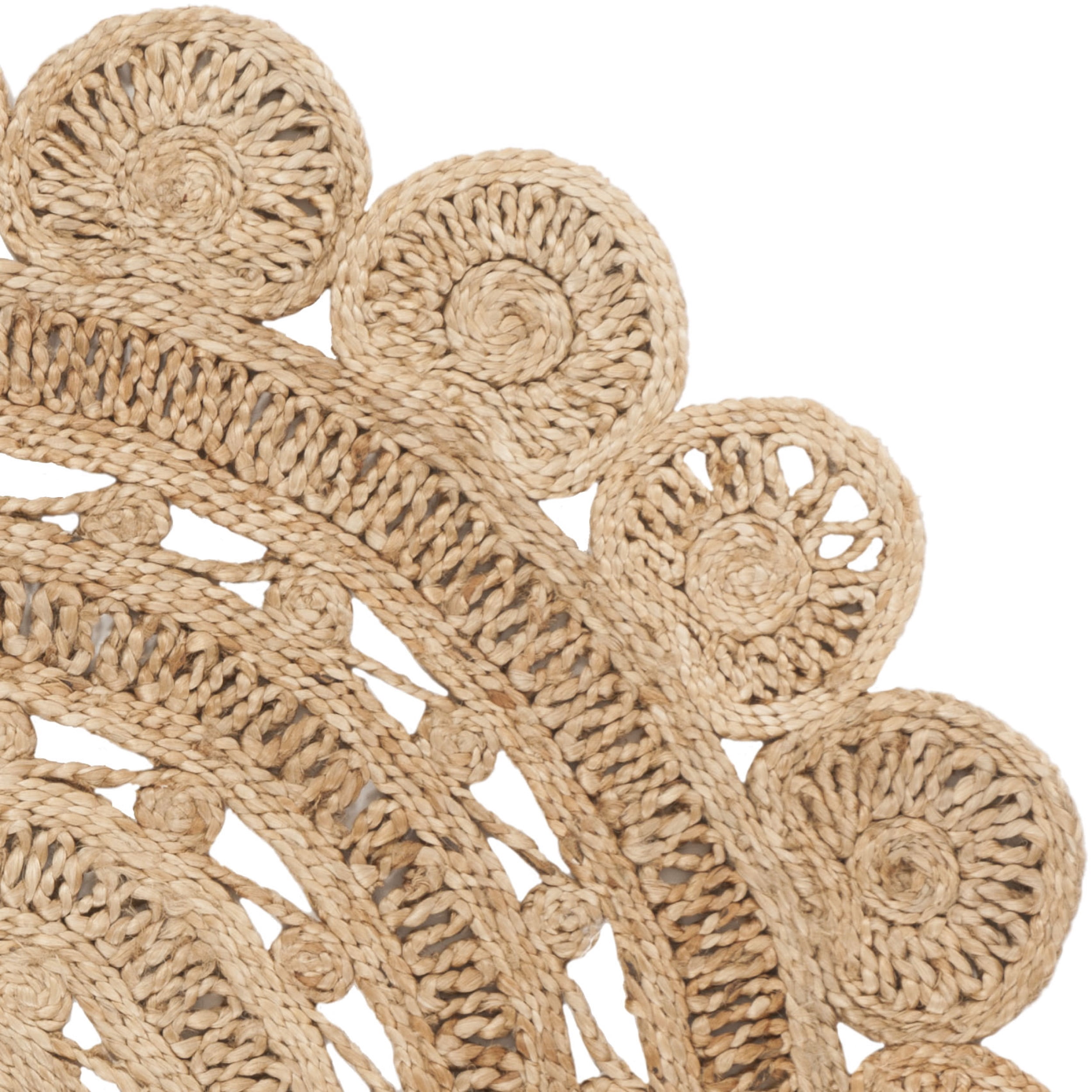 SAFAVIEH Natural Fiber Jannah Solid Braided Jute Area Rug, Natural, 3' x 3' Round