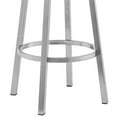 thumbnail image 4 of Home Square 2 Piece 30" Swivel Stainless Steel Faux Leather Barstool Set in Gray, 4 of 8
