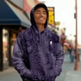 thumbnail image 5 of Dalix Ghost Embroidery Washed Hoodie Sweatshirt Fleece Relaxed Fit Lounge Mens in Purple M Medium, 5 of 5