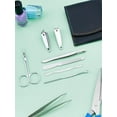 thumbnail image 4 of Juego de 7 herramientas de manicura de acero al carbono, kit de aseo portátil de viaje, color rosa, juego de manicura de viaje, kit profesional de cortaúñas con estuche de cuero de PVC., 4 of 7