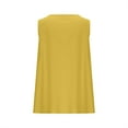 thumbnail image 4 of Olyvenn Stylish Womens Crop Tops Cotton Linen Tank Tops V Neck Casual Cami Sleeveless Blouses Summer Basic Tank Shirt Yellow L, 4 of 6