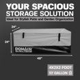 thumbnail image 4 of Domain Shelters 117 Gallon Outdoor Patio Storage Deck Box, Gray/Black, 4 of 8