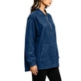 thumbnail image 5 of Drovellove Women's Denim 1/4 Zip Long Sleeve Top with Pockets - Loose Casual Buttonless Pullover Shirt, Versatile Chore Jacket for Work, Weekend Outings, or Travel, 5 of 8
