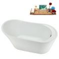 thumbnail image 4 of 59" Streamline N4900CH Soaking Freestanding Tub and Tray With Internal Drain in Polished Chrome, 4 of 11