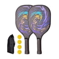 thumbnail image 4 of Pickleball Paddles Pickleball Racquets Includes 2 Rackets 4 Pickleballs Comfort Grip Professional Pickle Ball Racket for Kids Style E, 4 of 8
