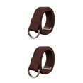 thumbnail image 2 of QualitChoice Canvas Metal Waist Belt Unisex Replacement Easy Matching Trimmable Adjustable Breathable Jeans Belts Waistband Coffee 2PCS, 2 of 6
