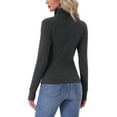 thumbnail image 3 of INSPIRE CHIC Womens Turtleneck Tops Mock Turtle Long Sleeve Shirts Fall Winter Warm UnderShirt Thermal Top Basic Layer X Large Gray, 3 of 6