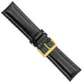 thumbnail image 4 of 24mm Black Oil Tanned Lthr Gold-tone Buckle Watch Band, 4 of 6
