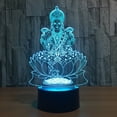 thumbnail image 2 of 7 Color Changing Night Lamp 3D Atmosphere Bulbing Light 3D Visual Illusion LED Lamp for Kids Toy Christmas Birthday Gifts (Buddha), 2 of 7