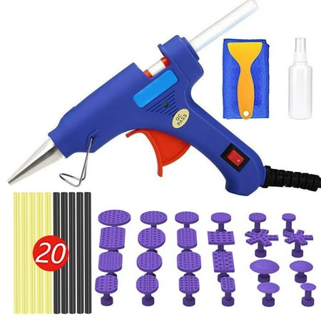 Auto Body Paintless Dent Removal Tools Kit 45pcs Glue Gun with Hot Glue Gun 24pcs Glue Pulling Tabs For Car Hail Damage And Door Dings