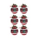 thumbnail image 2 of Bolsa de tela navideña a cuadros rojos de 6 cm, adornos colgantes para árbol de Navidad, adornos navideños de espuma., 2 of 6
