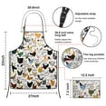 thumbnail image 3 of White Chicken Breed Pattern Apron-Garden Aprons for Women with Pockets-Cotton Linen Waterproof Kitchen Cooking Gardening Aprons Adjustable for Kitchen,Cooking,BBQ and Salon 33x27 Inch, 3 of 7