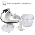 thumbnail image 4 of La Reveuse Electric Mini Food Chopper with 1.3-Cup Prep Bowl Silver, 4 of 7
