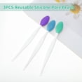thumbnail image 5 of Unique Bargains Silicone Pore Brush Gentle Exfoliating Double-Sided Pore Cleaning Brush Deep Cleansing Tool Green Blue Purple 3 Pcs, 5 of 8