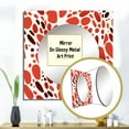 thumbnail image 3 of Designart "Pattern Of Red And White Polka Dots I" 0 Red Large Square Mirror - Square Bedroom Mirror Printed Wall Decor - Modern Square Printed Wall Mirror Art, 3 of 5