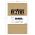 thumbnail image 2 of Elan Publishing Company The Indestructible, Waterproof, Tearproof, Weatherproof Field Notebook - 3.5"x5.5" - Kraft- Lined Memo Book - Pack of 4 - ELAN-FN-004C, 2 of 5