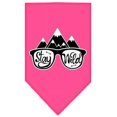 thumbnail image 1 of Stay Wild Screen Print Bandana Bright Pink Small, 1 of 1