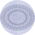 thumbnail image 1 of Ahgly Company Indoor Round Patterned Lavender Blue Area Rugs, 6' Round, 1 of 6