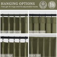 thumbnail image 4 of Jainmy Pinch Pleated Sheer Curtains,Drapes Back Tab Pleat Hooks Rings,Neutral Boho Window Curtains Living Room Bedroom,2 Panels,Green,40"×84", 4 of 11