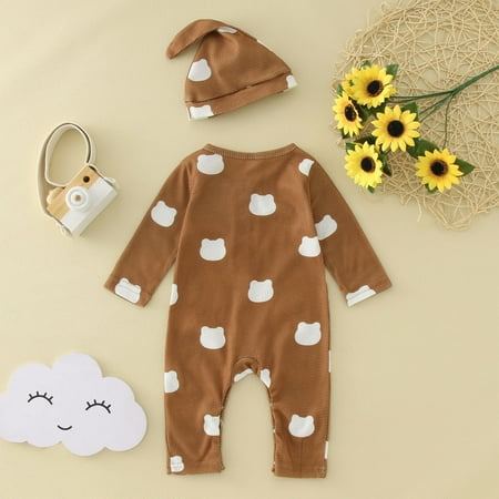 

Aayomet Baby Romper Boys Unisex Baby Crewneck Sweatshirt Oversized Sweater Long Sleeve Shirts Pullover Top Fall Winter Outfit for Baby Boy Girl Coffee 18-24 Months