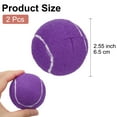 thumbnail image 2 of Uxcell 2 Pcs Precut Walkers Tennis Balls, Universal Precut Glide Ball Walkers Accessories Glides for Furniture Legs and Floor Protection, Purple, 2 of 6