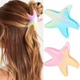 thumbnail image 1 of wonima44 BARTOSI Starfish Claw Clips Cute Hair Clips Medium Hair Claw Clips Mermaid Hair Accessories for Women (Pack of 2), 1 of 1