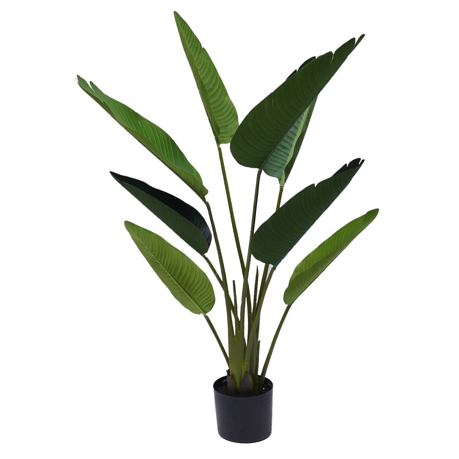 2x 47in 8 Leaves Green Potted Plant Large Fake Plant in Pot