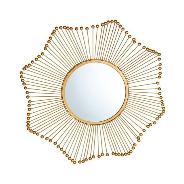 TOV Furniture TOV-C18140 Ray Mirror Frame - Gold - 32 x 32 x 0.75 in.