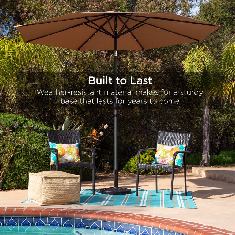dicks sporting good patio umbrella base Island Umbrella Blue Wave 42 lb. All-Weather Outdoor Umbrella Base