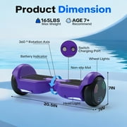 Tcdjtc Self-Balance Scooter for Kids, Electric Scooter with Bluetooth Speakers, Hover Off Road Board Electric Scooter with LED Lights & 400W Motor, Kids Scooter with 9MPH Max Speed