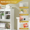 thumbnail image 4 of HomGarden 37-in Desktop Bookshelf 2-Tier Desktop Display Rack Desk Organizer Shelf for Storage Home Office Dorm, White, 4 of 10
