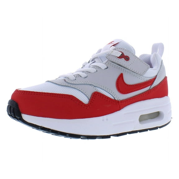 Nike Air Max 1 Ez PS Boys Shoes Size 9, Color: White/Grey/Red